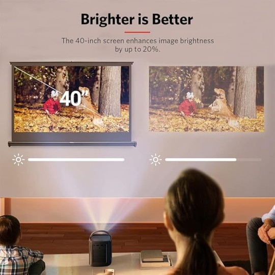 Anker Nebula Portable Screen, by Anker, 40-inch Retractable Portable Projection Screen - D0113111