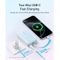Anker Power Bank (10K,30W, Built-In USB-C Cable)Zolo Blue - A1688H11