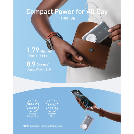 Anker MagGo Power Bank (10K, 35W, For Apple Watch) - A1657H21