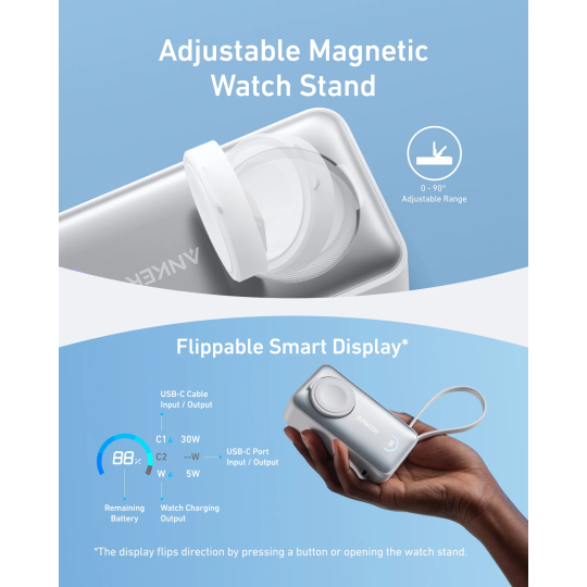 Anker MagGo Power Bank (10K, 35W, For Apple Watch) - A1657H21