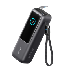 Anker Power Bank (25K, 165W, Built-In USB-C and Retractable Cable) - A1695H11