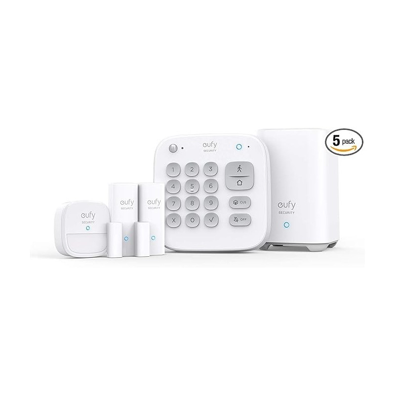 Anker Eufy Security 5-Piece Home Alarm Kit, Home Security System - T8990321
