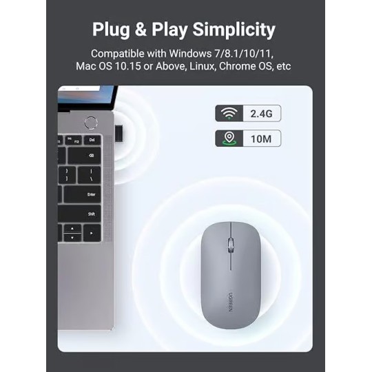 UGREEN Wireless Mouse Portable with USB Receiver - MU001 - 90373