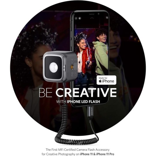 Anker iPhone LED Flash, MFi Certified Off-Axis LED Strobe - A73300Z1