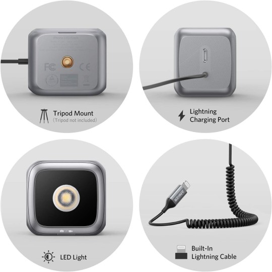 Anker iPhone LED Flash, MFi Certified Off-Axis LED Strobe - A73300Z1