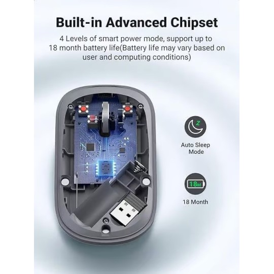UGREEN Wireless Mouse Portable with USB Receiver - MU001 - 90373