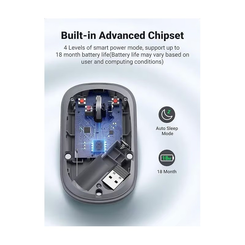 UGREEN Wireless Mouse Portable with USB Receiver - MU001 - 90373