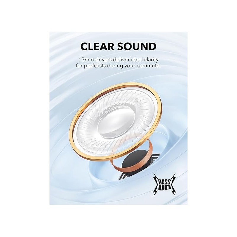 Anker Soundcore K20i, Semi-in-Ear Earbuds, Bluetooth Wireless, 36H Playtime - A3994H21 - A3994H11