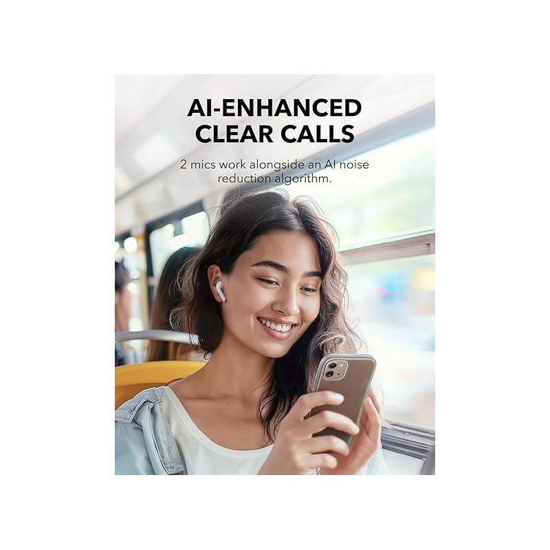 Anker Soundcore K20i, Semi-in-Ear Earbuds, Bluetooth Wireless, 36H Playtime - A3994H21 - A3994H11