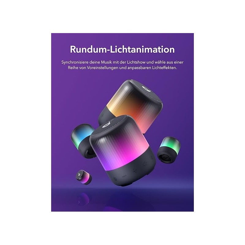 Anker Soundcore Glow Mini Portable Speaker Bluetooth Speaker - A3136011