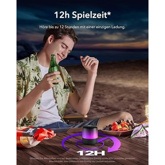 Anker Soundcore Glow Mini Portable Speaker Bluetooth Speaker - A3136011