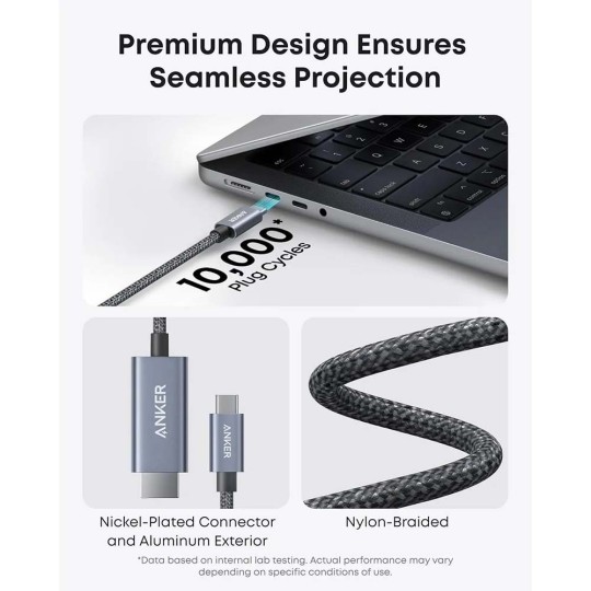 Anker Nano USB-C To HDMI Cable 6ft - A87E0H12