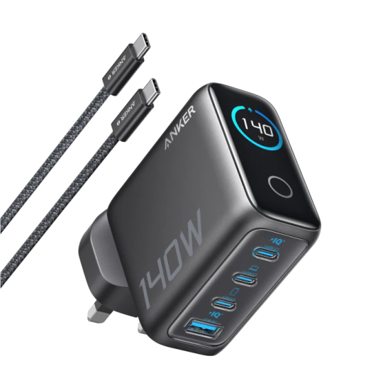 Anker Charger (140W, 4-Port, PD 3.1) with USB-C Cable - B2697G41
