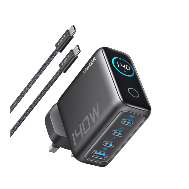 Anker Charger (140W, 4-Port, PD 3.1) with USB-C Cable - B2697G41