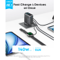 Anker Charger (140W, 4-Port, PD 3.1) with USB-C Cable - B2697G41