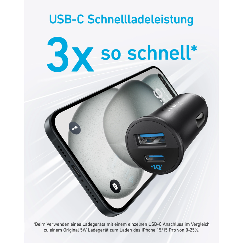 Anker Car Charger (30W, 2 Ports) Black - A2741H11