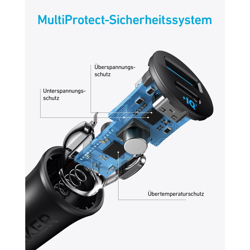 Anker Car Charger (30W, 2 Ports) Black - A2741H11