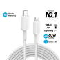 Anker 322 USB-C to  Lightning Cable (10ft Braided) White - A81B7H11