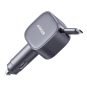 Anker Nano Car Charger (75W, USB-C Port, Built-In Retractable USB-C Cable) Gray - A2738HA1