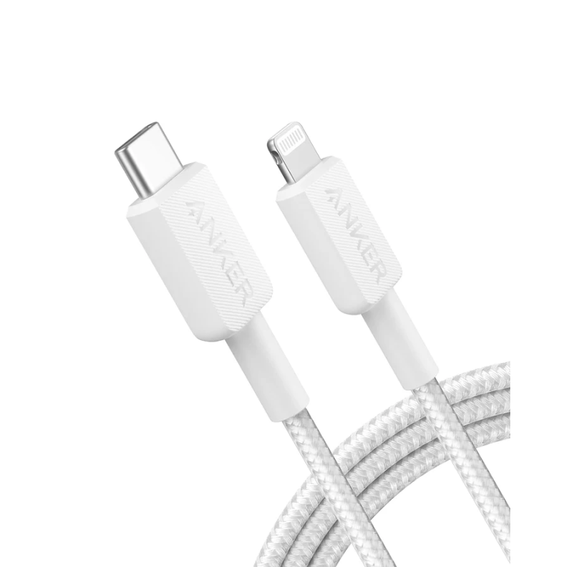 Anker 322 USB-C to Lightning Cable Braided - 1.8m/6ft -Black - A81B6H11 - A81B6H21