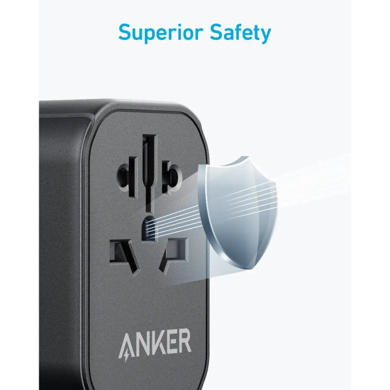 Anker PowerExtend USB-C Travel Adapter 30W B2B - SA/KW/AE/SG/MY/HK Black Iteration 1 - A9212K11