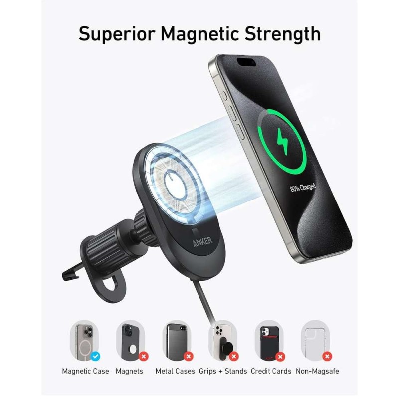 Anker MagGo Wireless Car Charger (15W) - B2932111