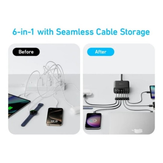 Anker Charger (112W, 6 Ports, GaN) Black - A2154K11