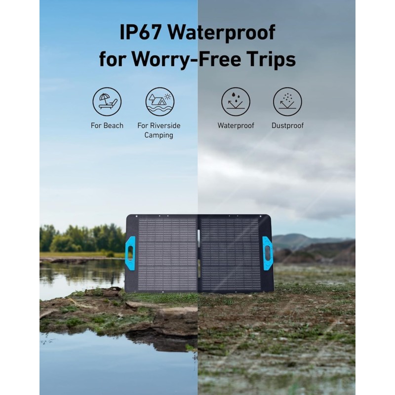 Anker SOLIX PS100 Portable Solar Panel B2C - UN Gray Iteration 1 - A24340A1