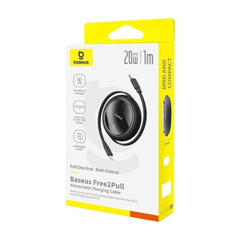Baseus Free2Pull Retractable Charging Cable USB-C to iP 20W 1m Cluster  - P10364501111-00