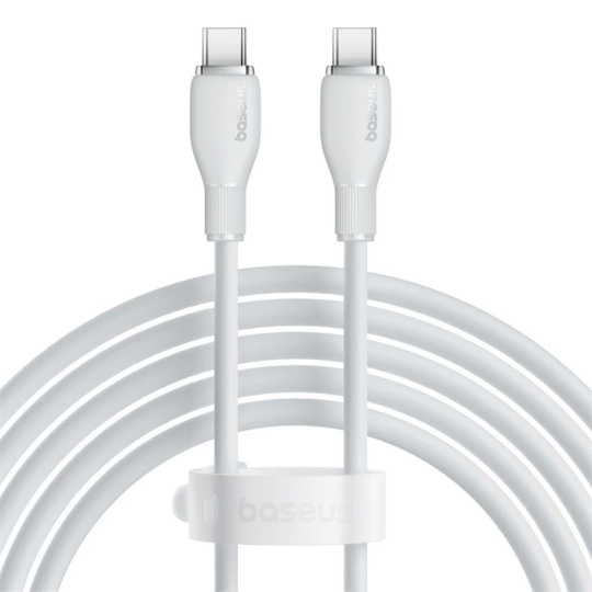 Baseus Pudding Series Fast Charging Cable Type-C to Type-C 100W 2m Stellar White - P10355702221-B2