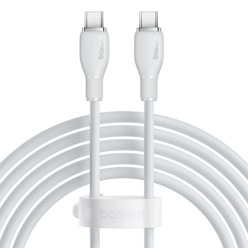 Baseus Pudding Series Fast Charging Cable Type-C to Type-C 100W 2m Stellar White - P10355702221-B2