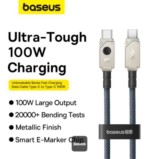 Baseus Unbreakable Series Fast Charging Data Cable Type-C to Type-C 100W - P10355800221-00