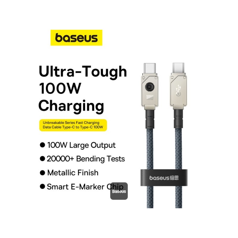 Baseus Unbreakable Series Fast Charging Data Cable Type-C to Type-C 100W - P10355800221-00
