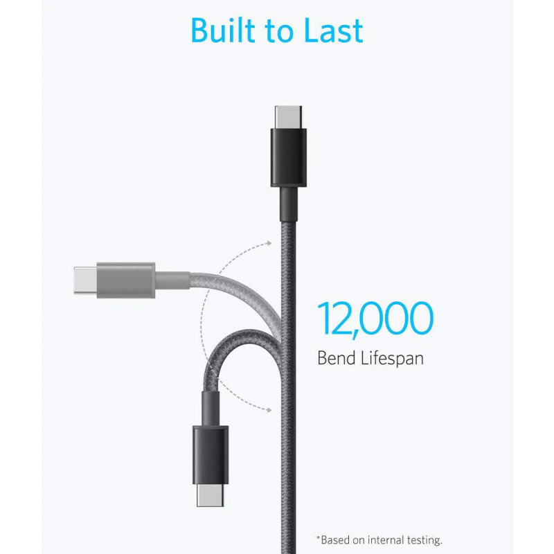 Anker Nylon USB-C to USB-C 2.0 Cable Black - A8752H11