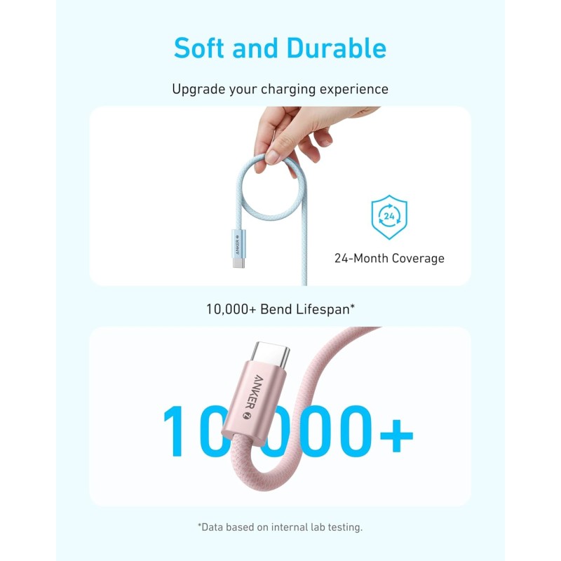 Anker ZOLO USB-C to USB-C Cable (240W) - A8060H11