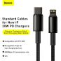 Baseus Tungsten Gold Fast Charging Data Cable Type-C to iP PD 20W 1m Black - CATLWJ-01