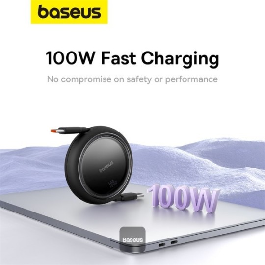 Baseus Free2Draw Mini Retractable Charging Cable Type-C to Type-C 100W 1m - P10364500211-00