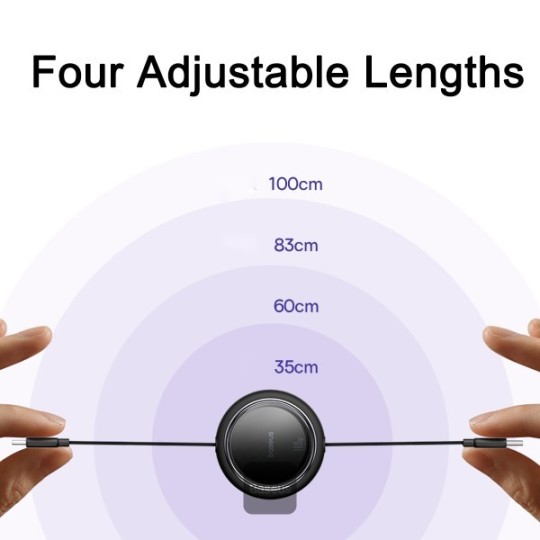 Baseus Free2Draw Mini Retractable Charging Cable Type-C to Type-C 100W 1m - P10364500211-00