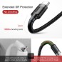 Baseus cafule Cable USB For Type-C 3A 1m Gray+Black  - CATKLF-BG1