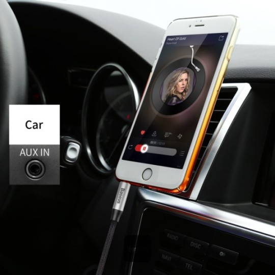 Baseus Yiven Audio Cable（Male to male）M30 1.5m Silver+Black - CAM30-CS1