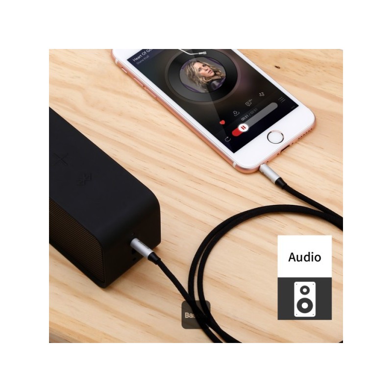 Baseus Yiven Audio Cable（Male to male）M30 1.5m Silver+Black - CAM30-CS1