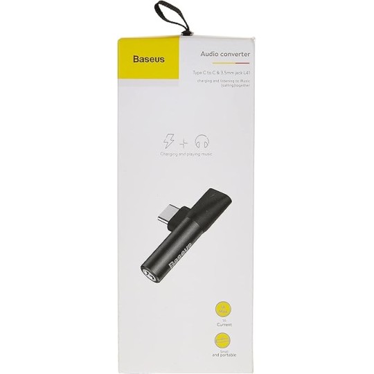 Baseus L41 Type-C (input) for Type-C female connectors + 3.5 mm female connector adapters Black - CATL41-01