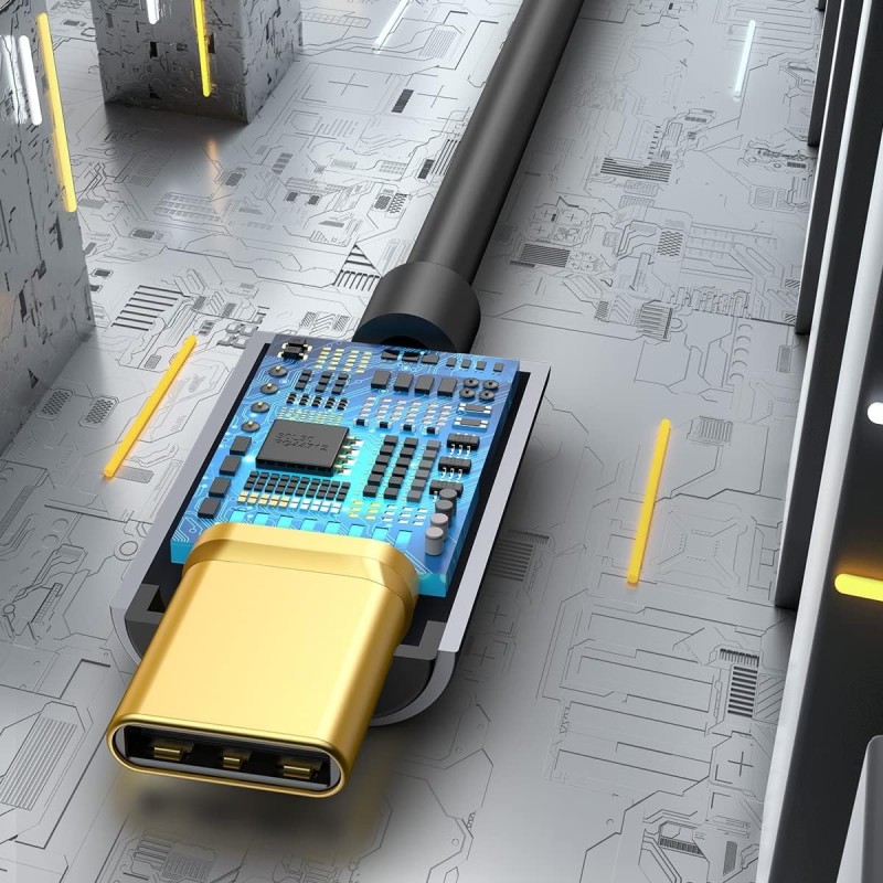 Baseus Type-C Male to 3.5mm Female Adapter L54 Deep Grey - CATL54-0G