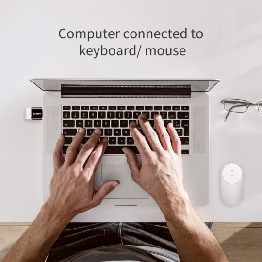 Baseus Mini USB female to Type-C male adapter converter Black - CATOTG-01