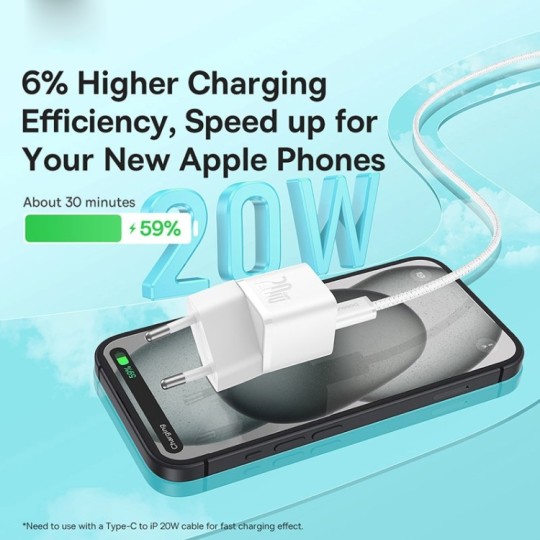 Baseus GaN5 Fast Charger(mini) 1C 20W EU - P10110900113-00