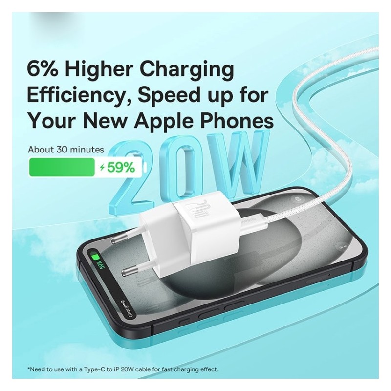 Baseus GaN5 Fast Charger(mini) 1C 20W EU - P10110900113-00