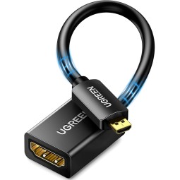 UGREEN Micro HDMI Male to HDMI Female Adapter Cable 22cm - 20134
