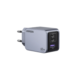 UGREEN 65W GaN Fast Charger – 2×USB-C + 1×USB-A, PD3.0/PPS/QC, Compact Multi-Device Laptop & Phone Charger - X755 - 25871