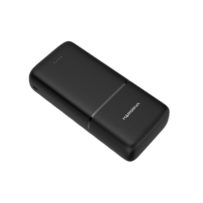 MARSRIVA power bank 20000mAh, black color - MR-PB20E