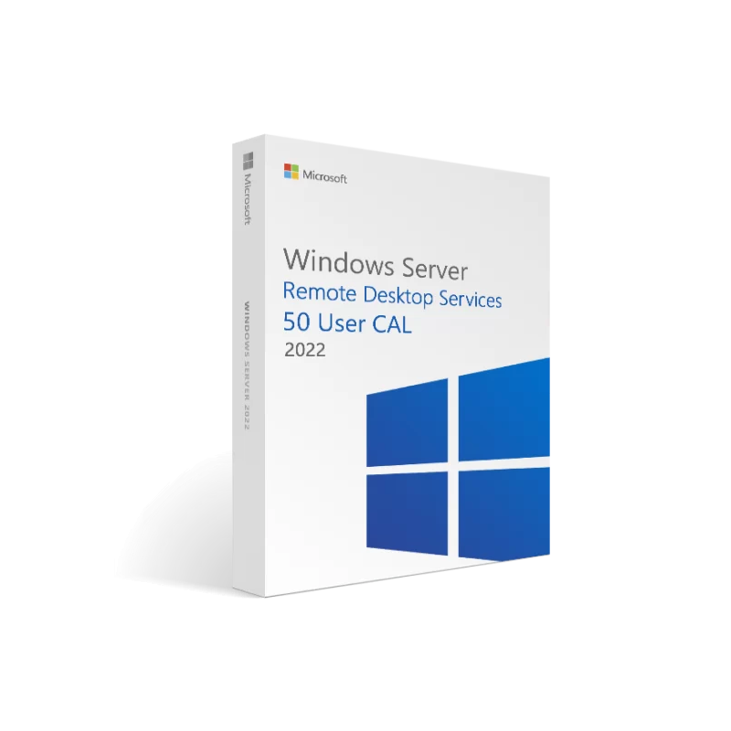 Microsoft Windows Server 2022 Remote Desktop Services 50 User CAL Pack | RDS Licensing for Secure Multi-User Access
